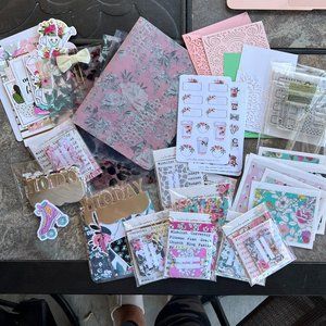 Scarlet Lime Planner Society Paper, Stickers, Planning Supplies Bundle